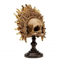 Kare Design Objet déco King Skull - Doré - Pierre