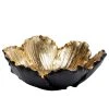 Kare Design Coupe décorative Flower Bloom - Noir / Doré - Pierre - Ø 20 cm - Noir / Doré