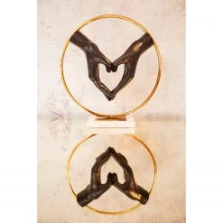 Kare Design Objet déco Elements Heart Hand - Noir - Pierre -Pas Cher Décoration Magasin 1000277567 210707 09502900275 MOOD DETAILS P000000001000277567 mood