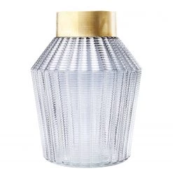 Kare Design Vase Barfly - Gris - Verre / Métal