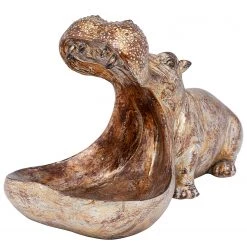 Kare Design Statuette Hungry Hippo - Marron - Pierre