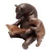 Kare Design Objet déco Reading Bears - Marron - Pierre
