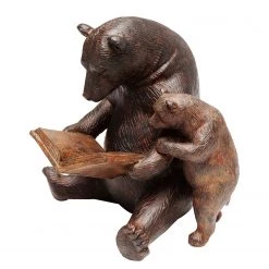 Kare Design Objet déco Reading Bears - Marron - Pierre