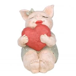 GILDE Figurine Rosalie assisse IV - Résine synthétique - Beige / Vert