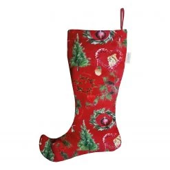 Apelt Chaussette de Noël à suspendre 9528 - Tissu mélangé - Rouge