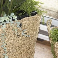 Flechtwaren Müller Bac à fleurs Manapad - Feuille de plante - Marron - 49 x 40 cm -Pas Cher Décoration Magasin 1000283401 210831 12452200108 MOOD DETAILS P000000001000283401 mood