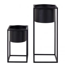 Pots de fleurs Marla (2 éléments) - Noir