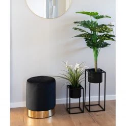 Pots de fleurs Marla (2 éléments) - Noir -Pas Cher Décoration Magasin 1000293828 210921 13081900008 MOOD DETAILS P000000001000293828 mood