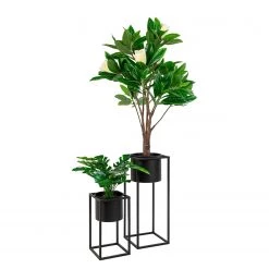 Pots de fleurs Marla (2 éléments) - Noir -Pas Cher Décoration Magasin 1000293828 210921 13081900009 DETAILS P000000001000293828