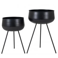 Pot de fleurs Ardola (2 éléments) - Noir