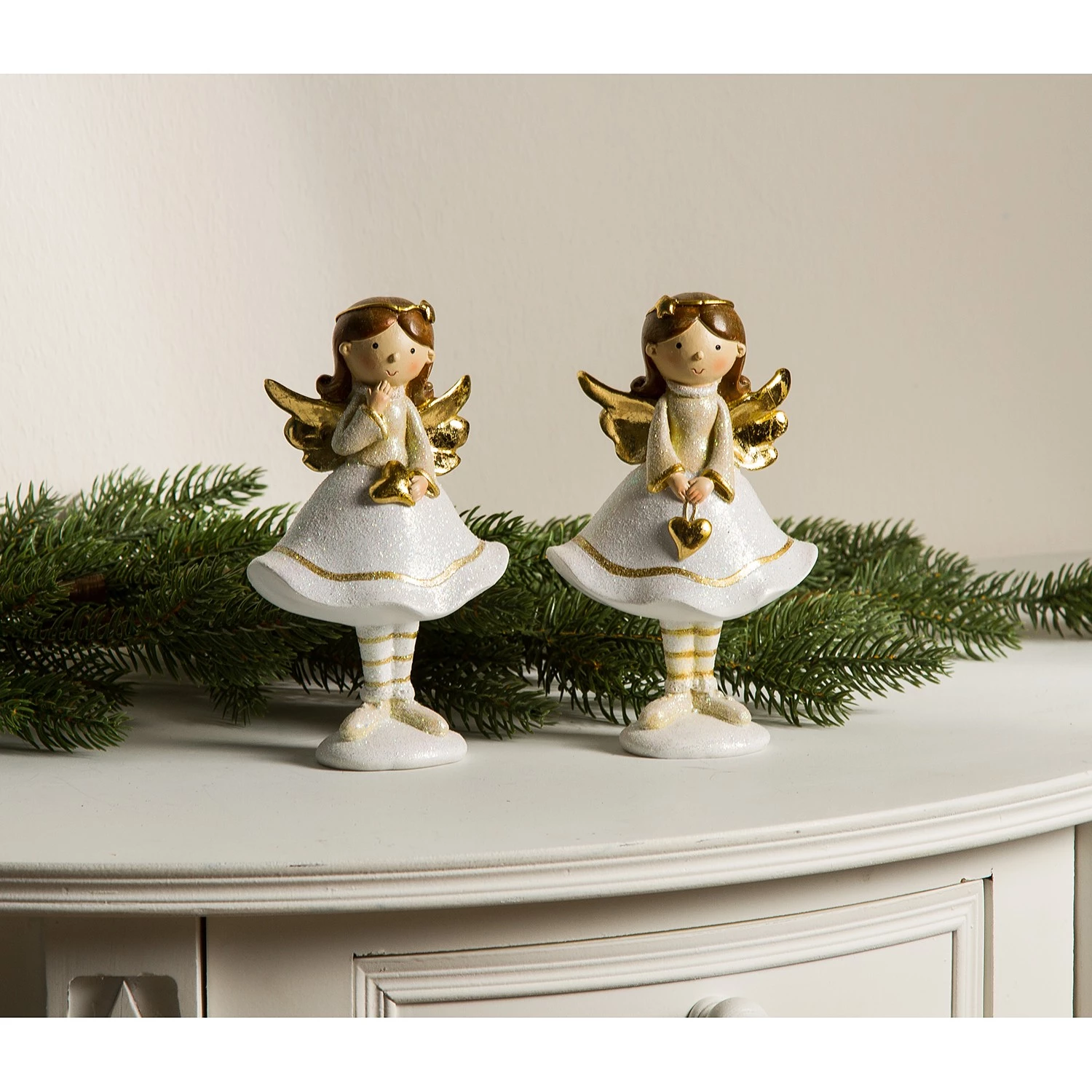 My Flair Figurines Ange III (lot de 2) - Polyrésine - Blanc 2 My Flair Figurines Ange III (lot de 2) - Polyrésine - Blanc – Image 2