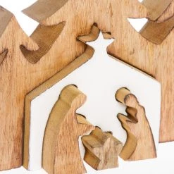 My Flair Déco de Noël puzzle Sapins et crèche - Sapin - Marron -Pas Cher Décoration Magasin 1000294707 210930 13532400046 DETAILS P000000001000294707