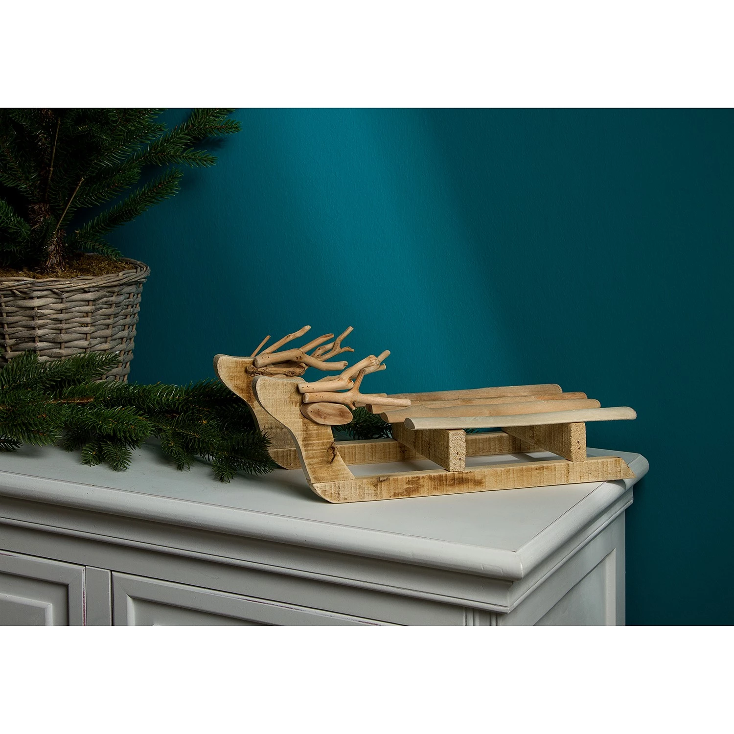 My Flair Objet décoratif Luge - Sapin - Marron 2 My Flair Objet décoratif Luge - Sapin - Marron – Image 2