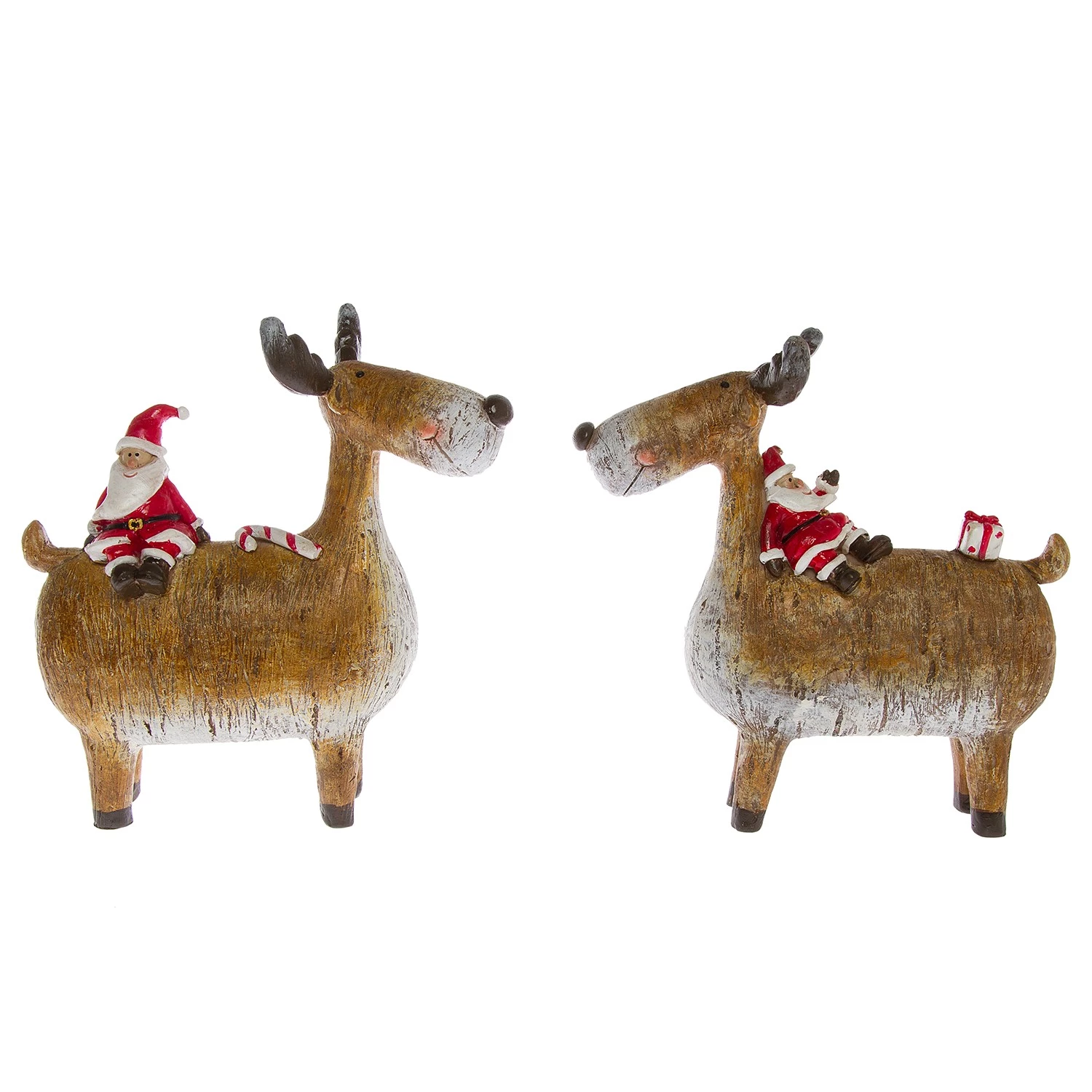 My Flair Déco de Noël Rennes (2 éléments) - Polyrésine - Marron 1 My Flair Déco de Noël Rennes (2 éléments) - Polyrésine - Marron