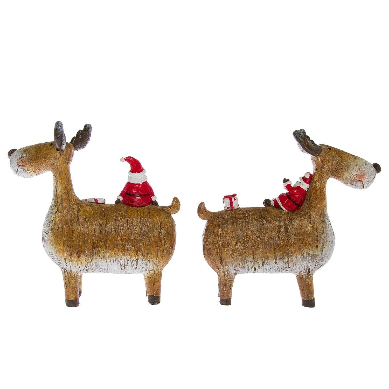 My Flair Déco de Noël Rennes (2 éléments) - Polyrésine - Marron 3 My Flair Déco de Noël Rennes (2 éléments) - Polyrésine - Marron – Image 3