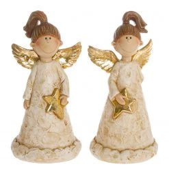 My Flair Figurines Ange I (lot de 2) - Polyrésine - Doré