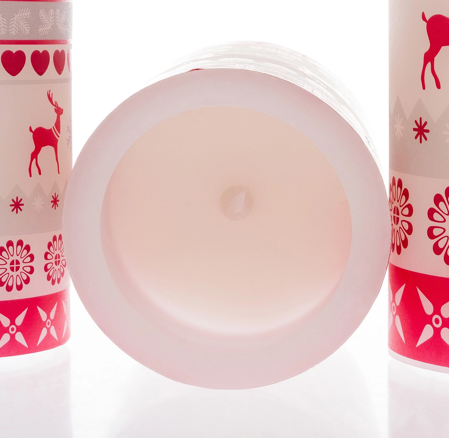 My Flair Bougies LED Nordiques (3 éléments) - Cire - Blanc / Rouge 4 My Flair Bougies LED Nordiques (3 éléments) - Cire - Blanc / Rouge – Image 4