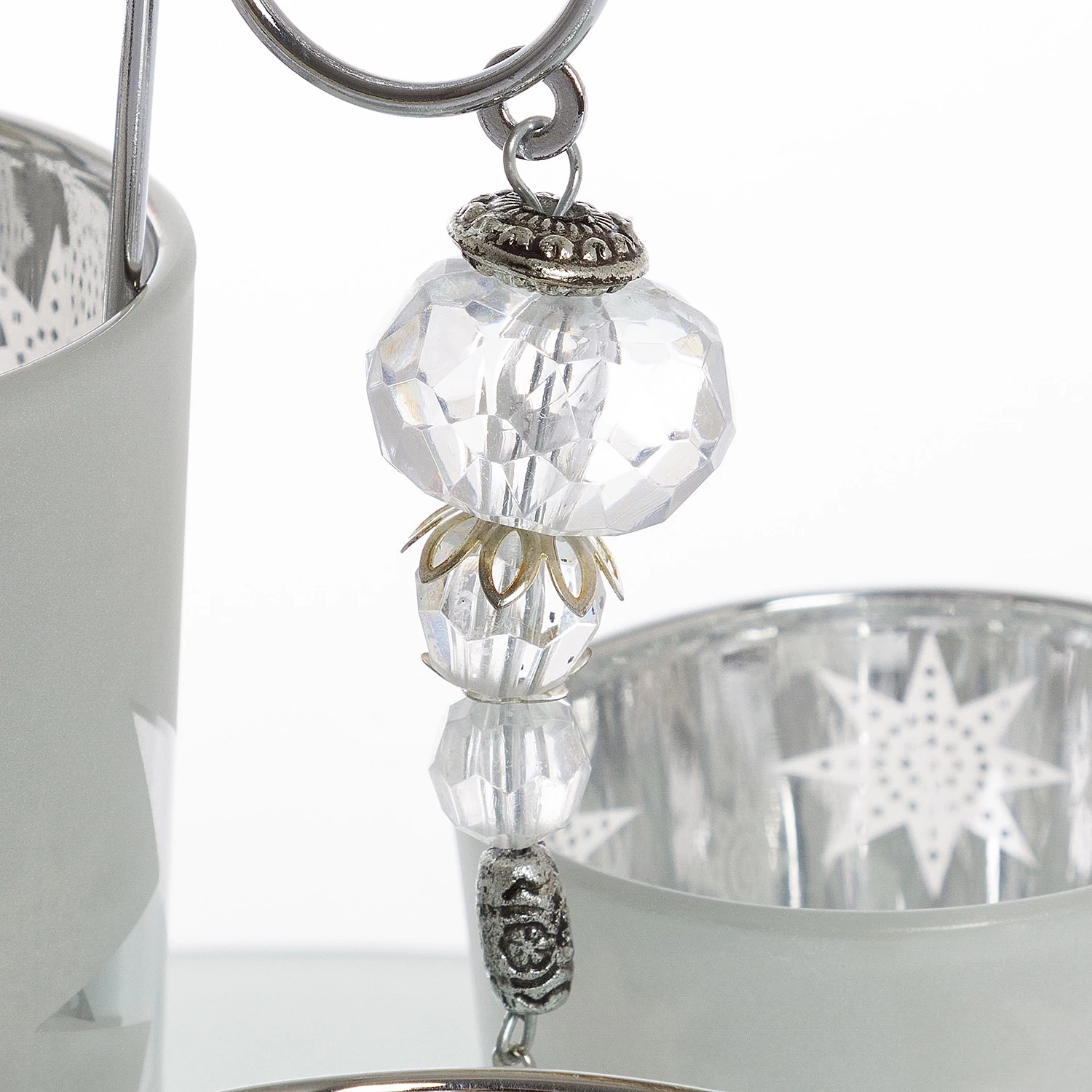 My Flair Bougeoirs Solmas - Verre coloré - Argenté 4 My Flair Bougeoirs Solmas - Verre coloré - Argenté – Image 4