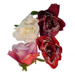 My Flair Fleurs artificielles Rose II (lot de 4) - Polyester PVC - Multicolore