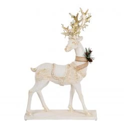 My Flair Cerf déco - Polyrésine - Blanc