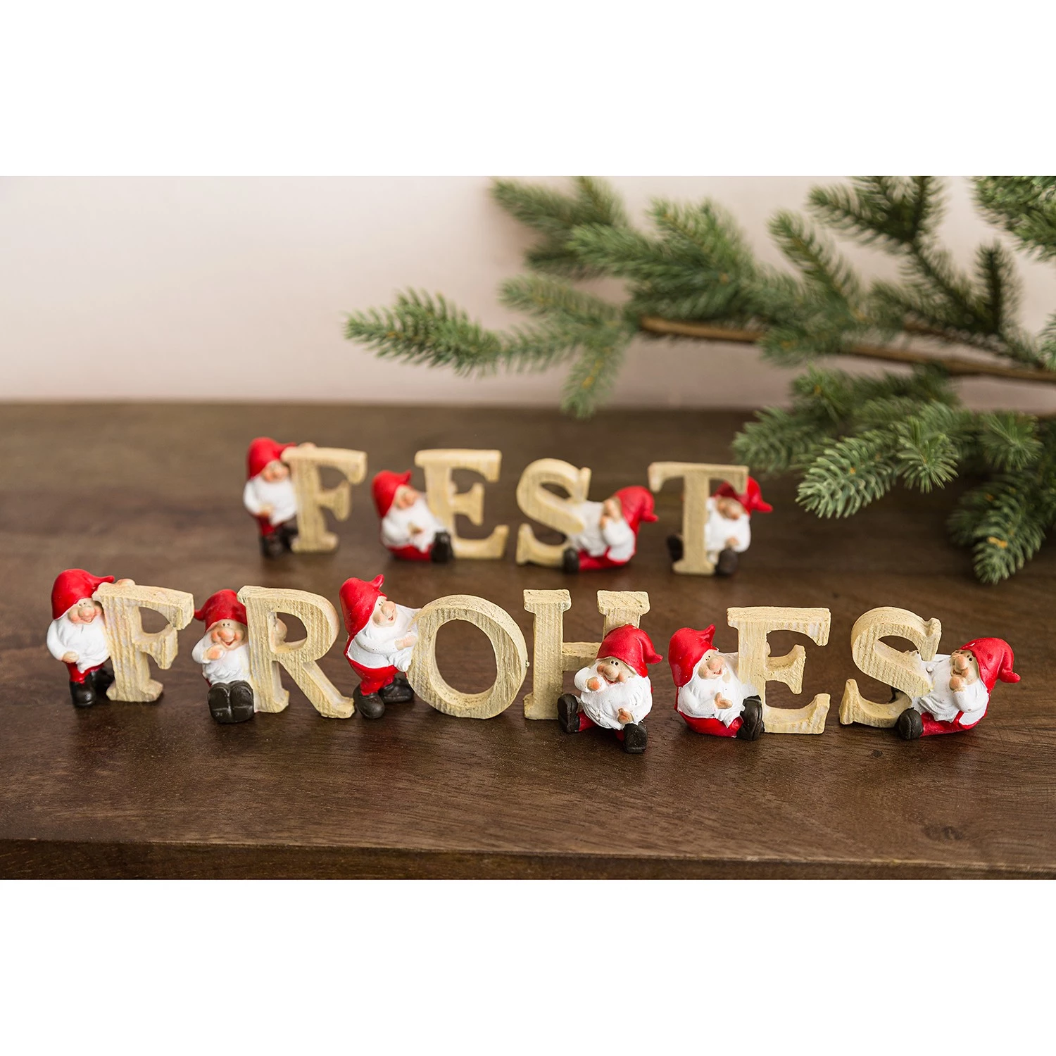 My Flair Déco de Noël Frohes Fest (10 éléments) - Sapin - Multicolore 2 My Flair Déco de Noël Frohes Fest (10 éléments) - Sapin - Multicolore – Image 2