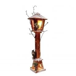 My Flair Déco de Noël Lanterne en bois II - Sapin - Marron