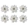 My Flair Fleurs Étoiles de Noël (lot de 6) - Polyester PVC - Blanc