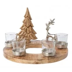 My Flair Couronne de Noël Evato - Manguier - Marron