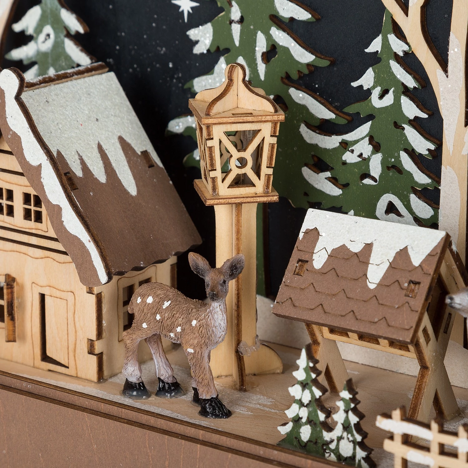 My Flair Déco de Noël LED Valise en bois - Sapin - Beige 5 My Flair Déco de Noël LED Valise en bois - Sapin - Beige – Image 5