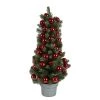 My Flair Sapin de Noël Cubell - Polyester PVC - Vert - Hauteur : 60 cm
