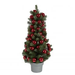 My Flair Sapin de Noël Cubell - Polyester PVC - Vert - Hauteur : 60 cm