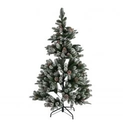 My Flair Sapin de Noël Flemma II - Fer / Polyester PVC - Vert - Hauteur : 180 cm