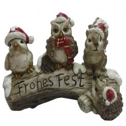 My Flair Déco de Noël Animaux de la forêt - Polyrésine - Marron