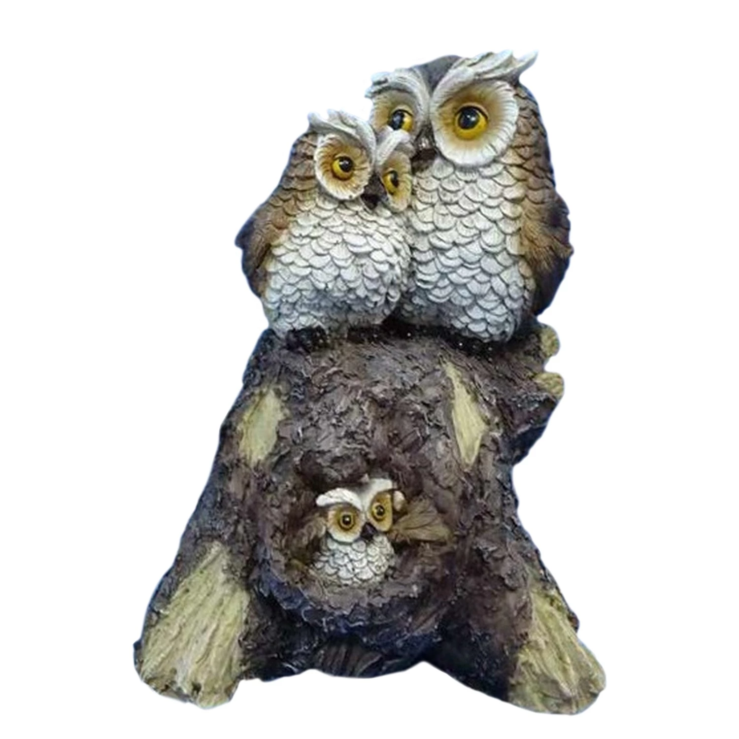 My Flair Objet décoratif Couple de chouettes - Polyrésine - Marron 1 My Flair Objet décoratif Couple de chouettes - Polyrésine - Marron