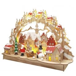 My Flair Arche de Noël Scène de marché - Sapin - Beige