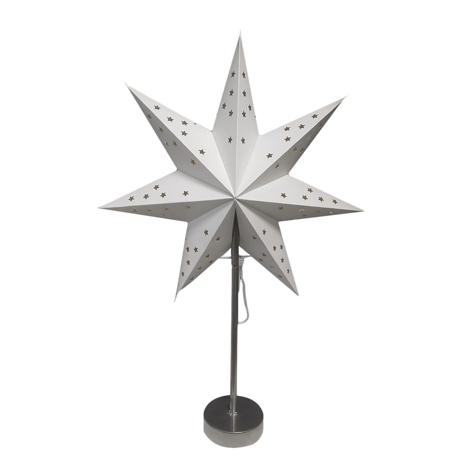 My Flair Déco de Noël Étoile en papier lumineuse - Fer / Papier - Blanc 1 My Flair Déco de Noël Étoile en papier lumineuse - Fer / Papier - Blanc