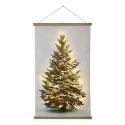 My Flair Toile lumineuse LED Farelas III - Sapin - Vert