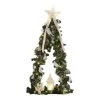 My Flair Sapin de Noël LED Cahors - Fer / Polyester PVC - Vert