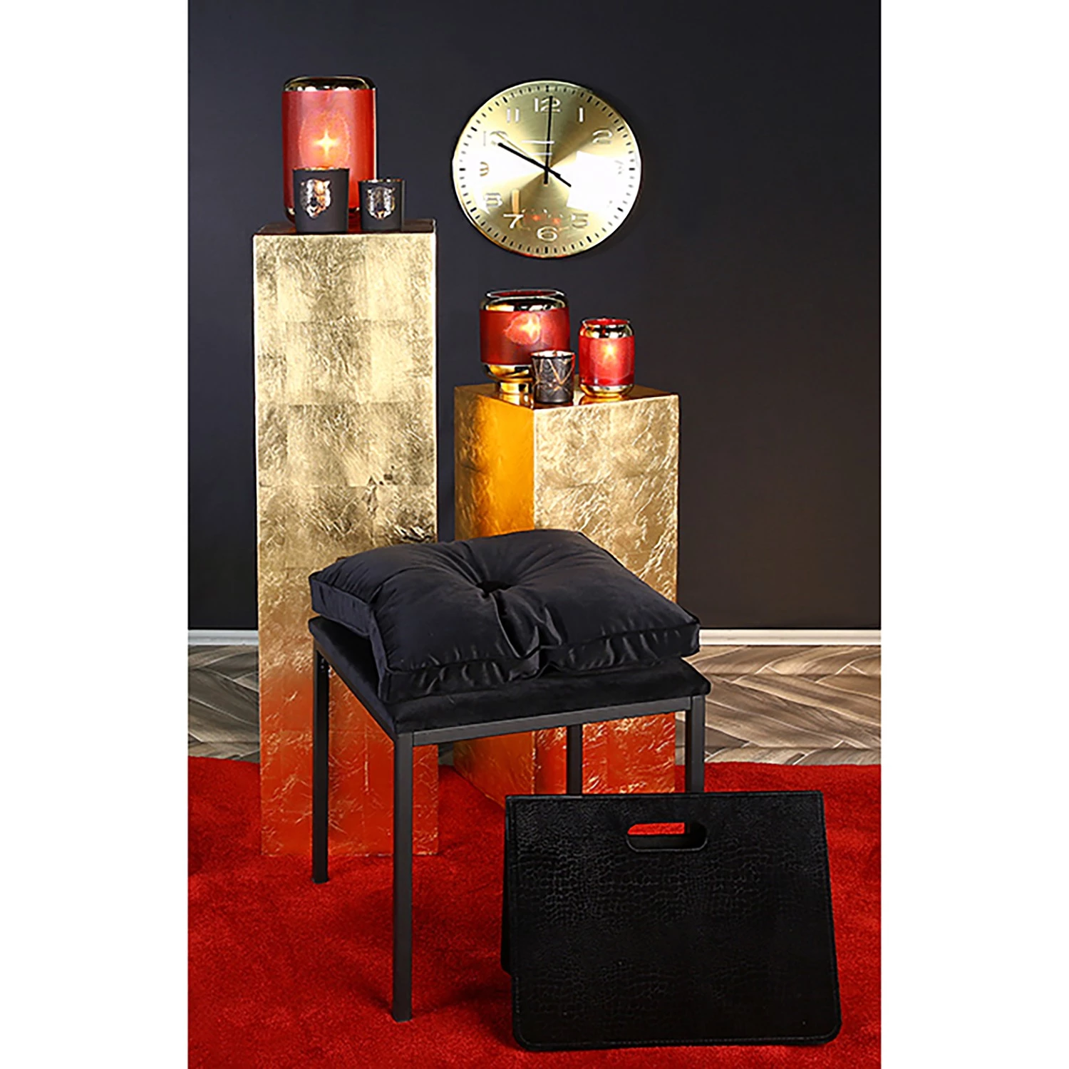 GILDE Horloge murale Curved - Mécanique - Doré 2 GILDE Horloge murale Curved - Mécanique - Doré – Image 2