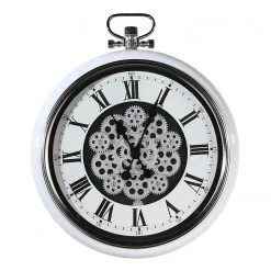 GILDE Horloge murale Origin - Mécanique - Blanc / Noir