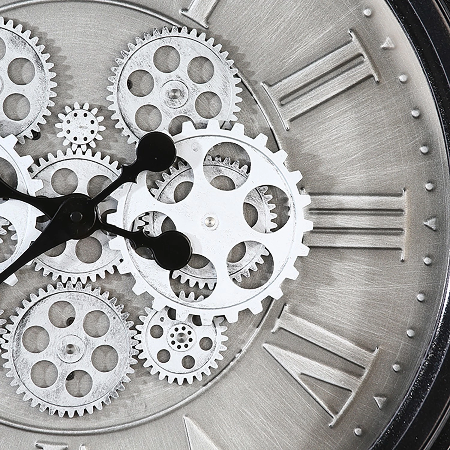 GILDE Horloge murale Factona - Mécanique - Argenté 2 GILDE Horloge murale Factona - Mécanique - Argenté – Image 2