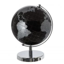 GILDE Objet déco World - Aluminium - Noir / Argenté