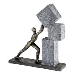GILDE Sculpture Stacking - Résine synthétique - Marron