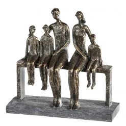 GILDE Sculpture We Are Family - Résine synthétique - Marron