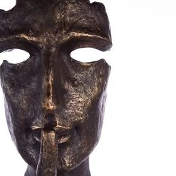 GILDE Sculpture Silence - Résine synthétique - Marron / Gris -Pas Cher Décoration Magasin 1000296538 210930 14022800209 DETAILS P000000001000296538