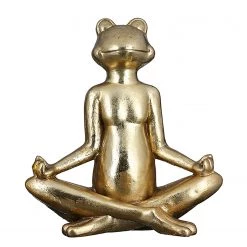 GILDE Objet déco Yoga - Résine synthétique - Doré