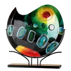 GILDE Vase Sunrise - Verre coloré - Multicolore - Hauteur : 49 cm