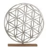 GILDE Objet déco Fleur de vie I - Aluminium - Argenté - Hauteur : 47 cm