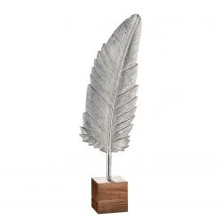 GILDE Objet déco Plume - Aluminium - Argenté