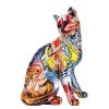GILDE Objet déco Cat Street Art - Résine synthétique - Multicolore